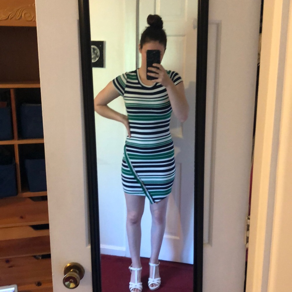 Striped Body Con Dress